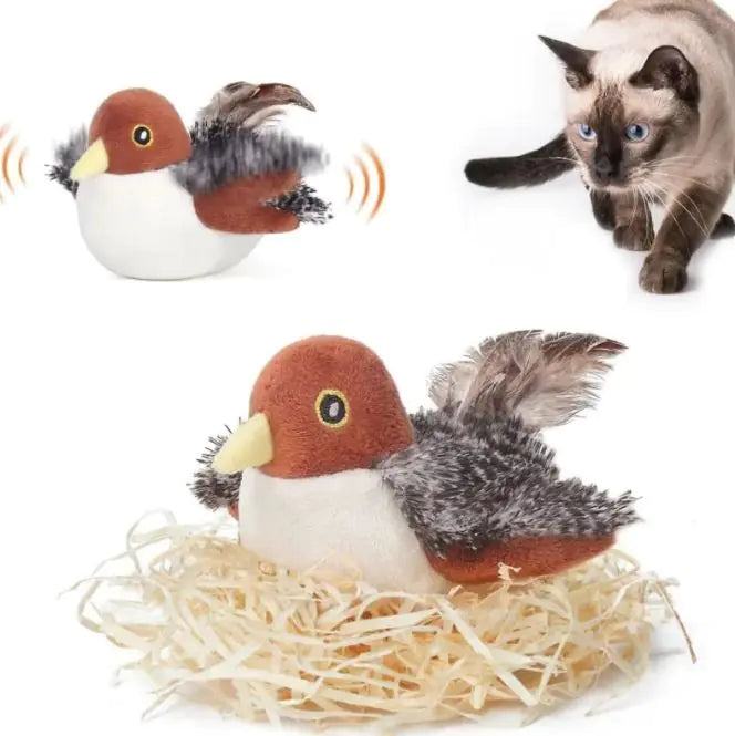 Elektrisches Katzenspielzeug – Vogel- & Maus-Simulation mit Kau-Funktion
