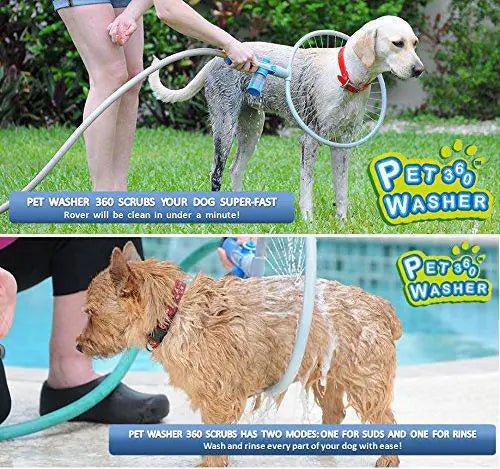 Hundeduschring mit Rundum-Wasserstrahl – Für einfache & gründliche Fellpflege