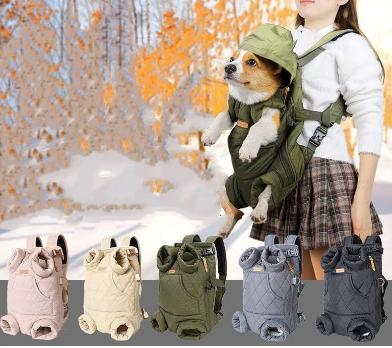 Gepolsterter Winter-Haustier-Rucksack – Tragbare Brusttasche für Hunde & Katzen