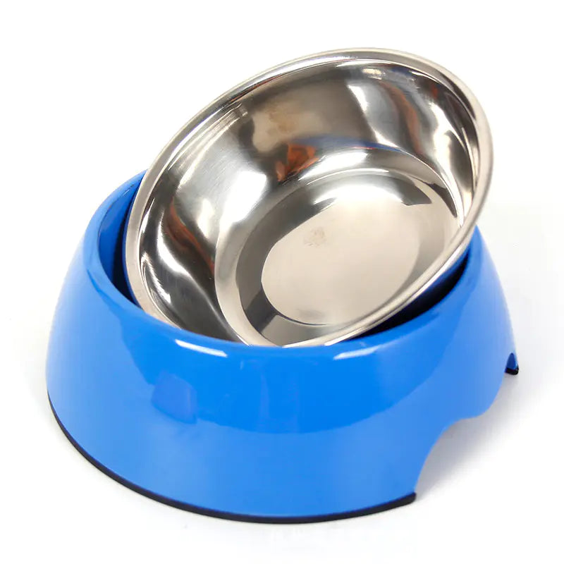 Rutschfester Edelstahl-Futternapf – 2-in-1 Napf für Futter & Wasser