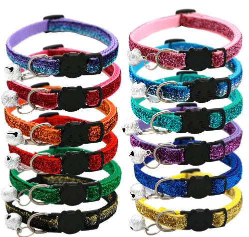 Verstellbares Katzenhalsband mit Glöckchen – Bunt & sicher für Haustiere