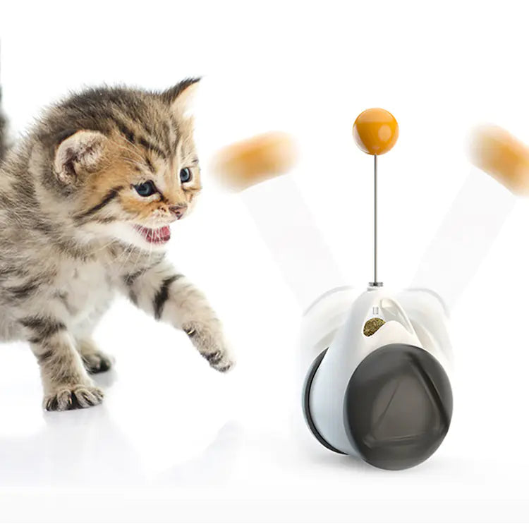 Katzen-Wackelspielzeug mit Snackspender – Interaktiv & selbstschwingend
